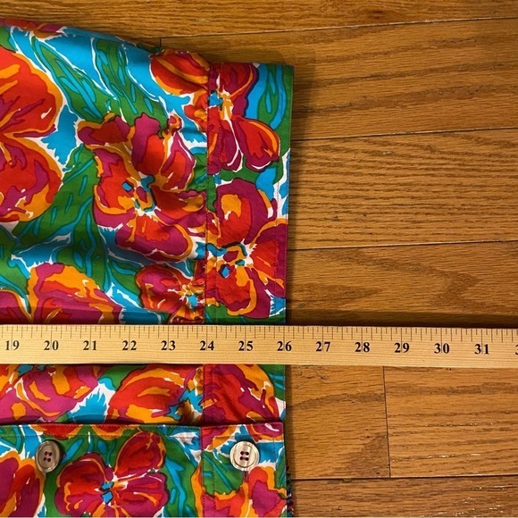 Vintage 80s Lord & Taylor Silk Floral Set Cropped Jacket Resort M/L - Picture 7 of 16